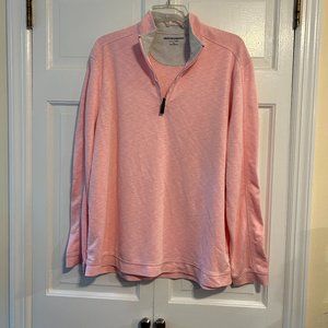 Johnston & Murphy Quarter Zip Pullover Men's XL Pink Soft